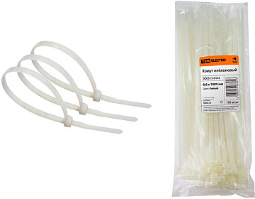 Стяжка кабельная TDM 4,8*400мм (100шт) белый нейлон SQ0515-0131