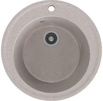 Мойка из искусственного мрамора MIXLINE ML-GMS01 D475мм, СВЕТЛО-СЕРЫЙ (310)