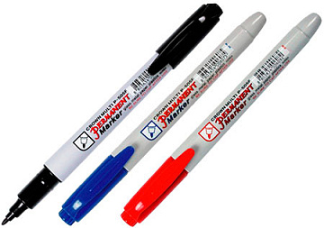 Маркер перманентный 2мм чёрный Crown Р-505ч