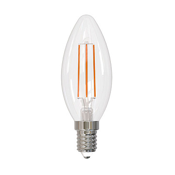 Лампа UNIEL LED-C35-9W/4000K/E14/CL/DIM GLA01TRсвеча прозрачная