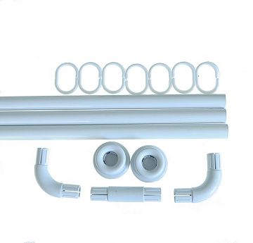 Карниз для ванны угловой белый 0,9*0,9*0,9 (10008)