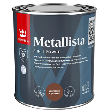 METALLISTA  гл 0,4л краска по ржавчине молотковая коричневая