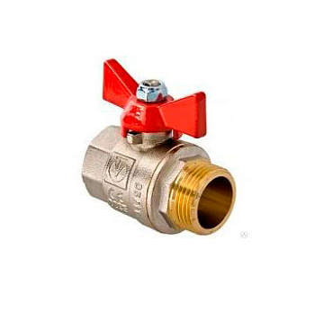 Кран шаровый НР-ВР 1/2" ( бабочка ) HLV