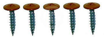 4.2х19 Саморез с прессшайбой острый RAL8017 Тёмно-коричневый (1000)